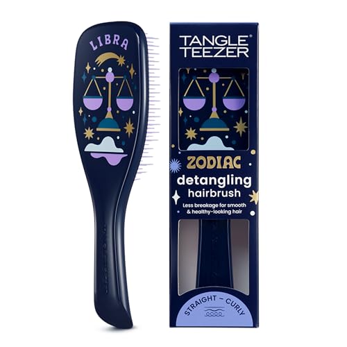 Tangle Teezer Zodiac Ultimate Detangler Hairbrush for Wet & Dry Hair, Eliminates Knots & Reduces Breakage for All Hair Types, Libra