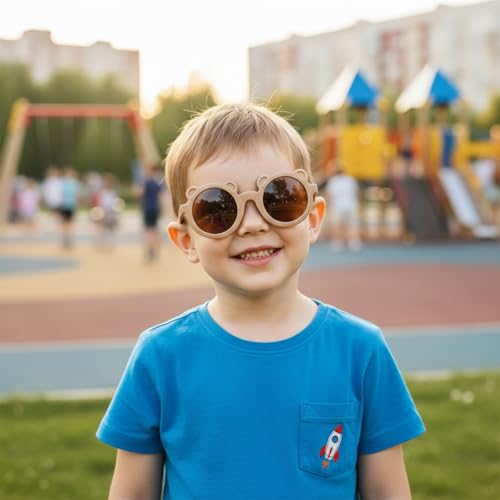 Image of SYGA Kids Goggles, UV Protection Eyewears with Round Shape Monkey Style, Suitable for Age 3 to 8 Years