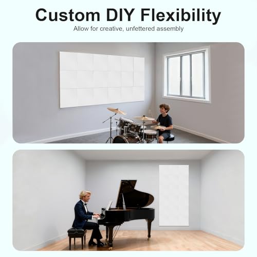 Plaques acoustiques 30x30cm - Absorbeur de bruit et isolation de bureau - 4