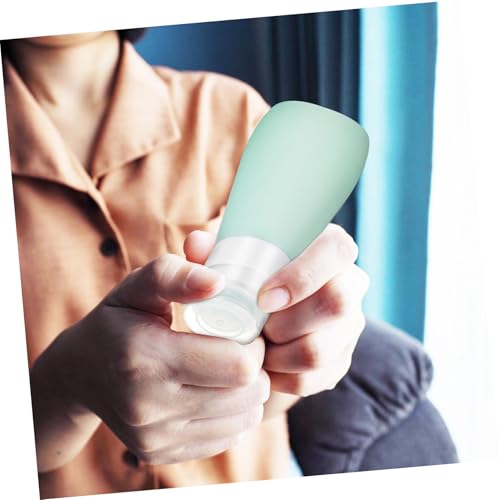 healvian 旅行用軽量シリコン詰め替えボトル入り グリーン 透明ミスト 漏れ防止携帯用スキンケアシャンプーローションコンディショナー容器