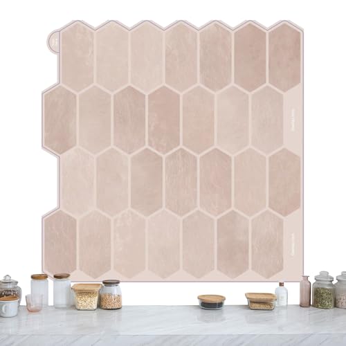 Generico Papel pintado para cocina adhesivo a rasgado, revestimiento autoadhesivo con paneles | 30 x 30 cm Papel pintado autoadhesivo para cocina, para encimera, muebles, baño, ducha, salón y