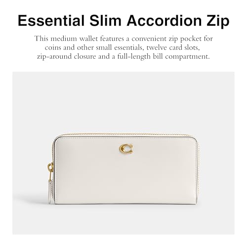 Coach Women's Slim Accordion Zip Accessory-Travel Wallet, B4/Chalk2