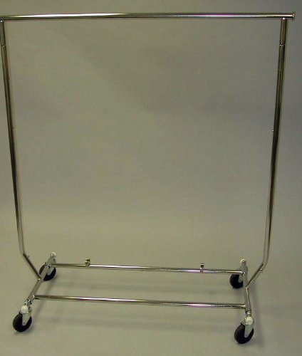 Adjustable Rolling Folding Garment Rack