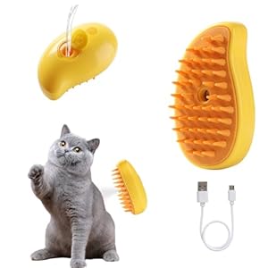 Cat Brush,3 In1 Spray Cat Brush, Self Cleaning Cat Steamy Brush, Cat Steamy Brush for Massage, Cat Brush for Removing Tangled and Loose Hair, Pet Hair Removal Tool Comb