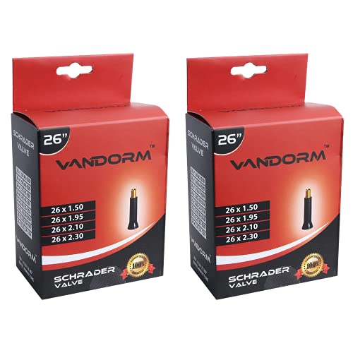 2 Pack Vandorm 26" X 1.50" - 2.30" Bicycle Mtb Bike Schrader Inner Tube Pack