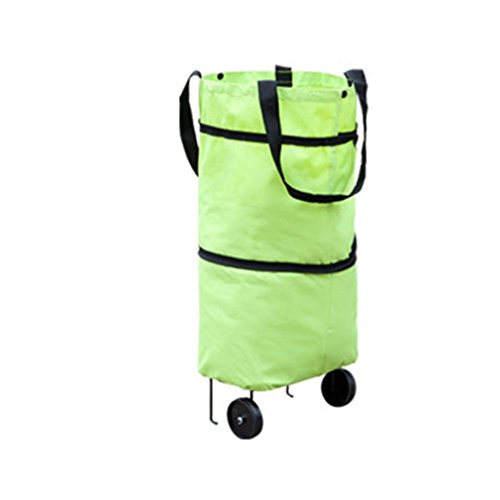 CDKJ- Bolsa de Ruedas Plegable de Gran Capacidad, Impermeable, de Tela Oxford