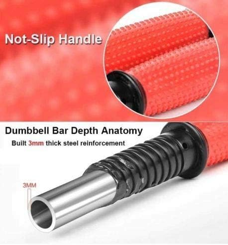 Miniatura 2 de Maxi Juego de mancuernas de peso vacías con tapa ajustable para gimnasio y entrenamiento corporal