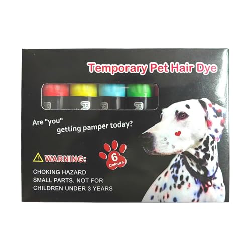 Pintura para perros – Color de pelo de animales para perros – tiza lavable segura para el cuidado de los animales