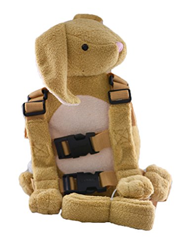 Berhapy 2 in 1 Tidy Rabbit Toddler Safety Harness with Mini Backpack Children's Walking Leash Strap(yollow)