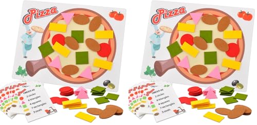 CHEFAN Pizza Counting Toddler Toys, Toddler Number Learning Toys, Preschool Math Games, Manipulatives for Preschool (Pack of 2)