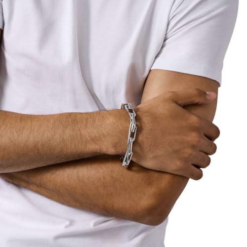Diesel Herren Silberfarbenes Edelstahl Armband, DX1577040 – Ansicht 2