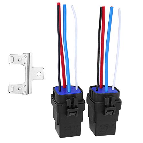 Dc 12V 40A Auto Vehicle 4 Pin Waterproof Sealed Integrated Relay Socket Kit 4 Wire Automotive Relay For Car Alarms Remote Starts Hid Headlights Doors #TOP14