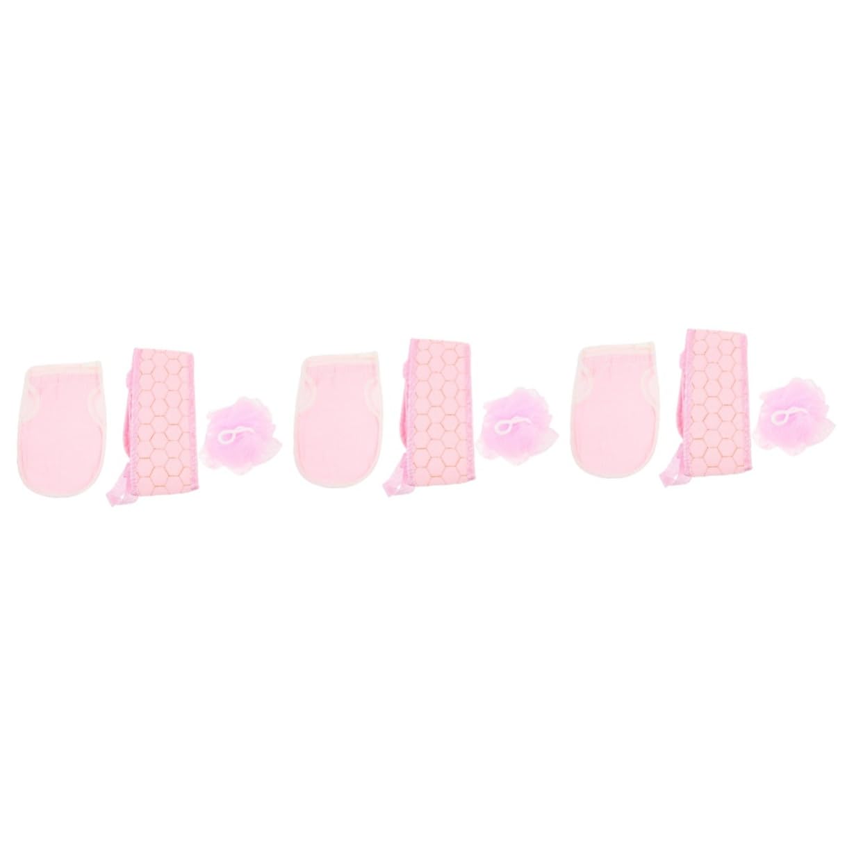 Beavorty 3juegos Toallas Exfoliantes De Malla Accesorios Para Baño Frotador Para Espalda y Cuerpo Material y Ligero
