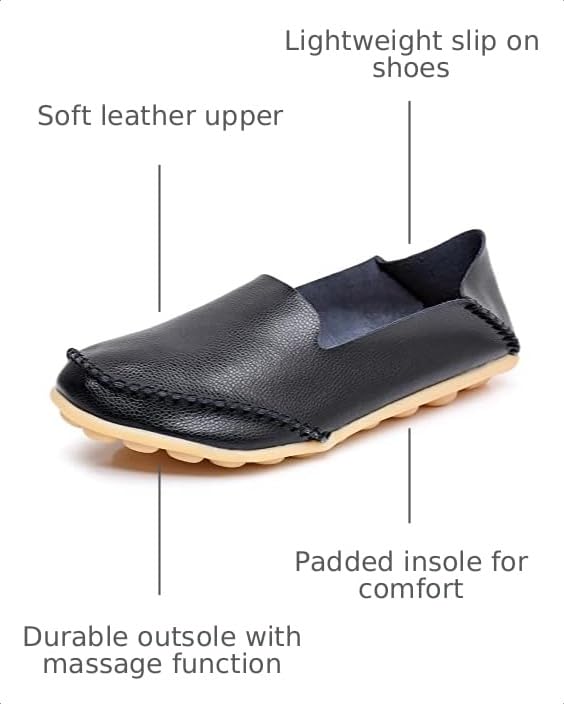 Image of VenusCelia Women's Streamline Comfort Walking Flat Loafer