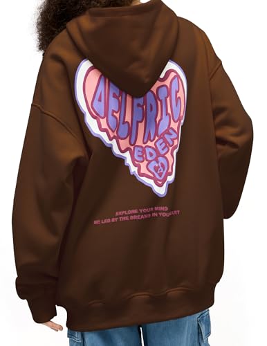 Aelfric Eden Graphic Hoodie Womens Oversized Hoodies Y2k Cute Heart Print Sweatshirt Streetwear Hooded Pullover - Image 5