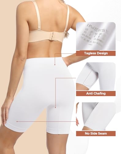 Image of INNERSY Womens Slip Shorts for Under Dresses High Waisted Bike Shorts 3-Pack