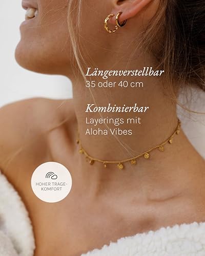 Purelei Malihini Damenkette – Verstellbare Edelstahl Halskette 35-40 cm – Wasserfest, langlebig und elegant… – Ansicht 6