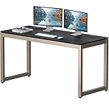 SHW Home Office 55-Inch Large Computer Desk, Espresso