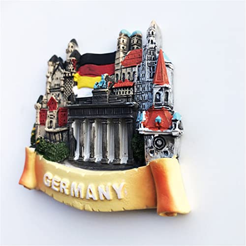 Germany 3D Fridge Magnet Souvenir Gift,Resin Handmade Germany Refrigerator Magnet Home & Kitchen Decoration Collection