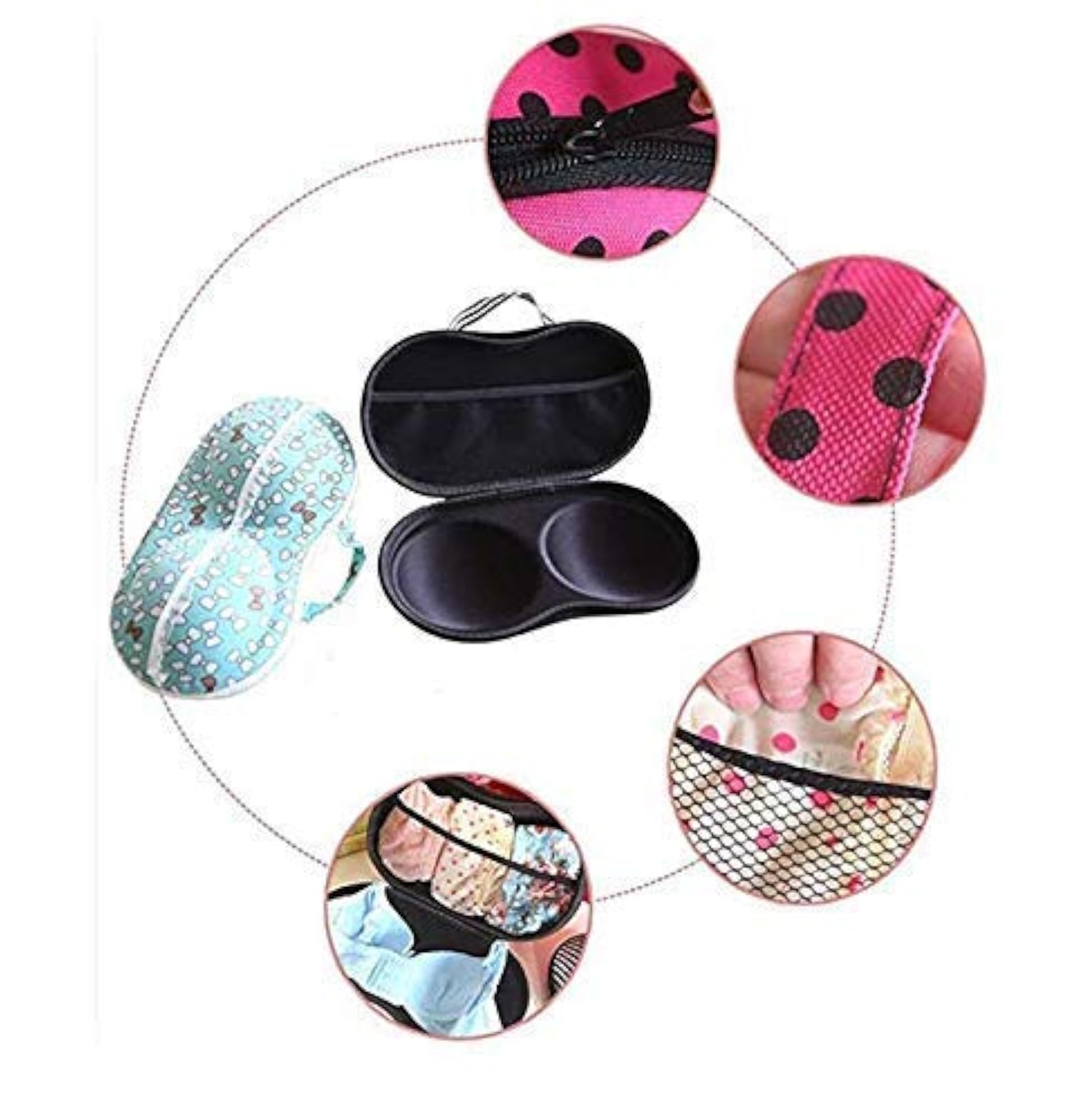 Bra Shaped Travel Organizer Bag for Women, Lightweight