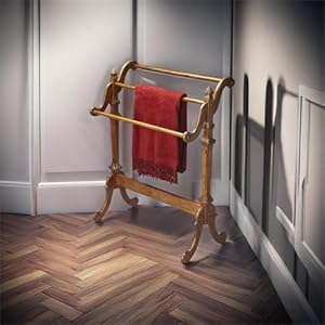 36htraditionalsolidrubberwoodblanketrackhangingshelfhorizontalrailsforhangingquiltscomfortersbedspreadsblanketsinvintageoakfinish Urban Country Home Decor 36 h traditional solid rubberwood blanket rack hanging shelf horizontal rails for hanging quiltscomfortersbedspreadsblankets in vintage oak finish urban country home decor