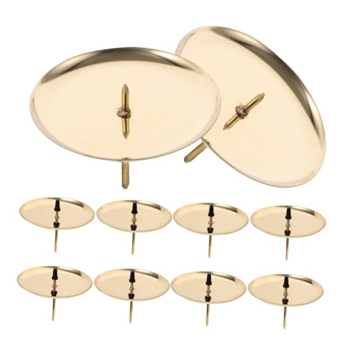KONTONTY 10pcs Christmas Candle Holders Candle Trays Elegant Candelabras for Dining Table Festive Party Wedding Decor