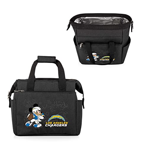 Image of PICNIC TIME NFL Mickey Mouse On The Go Lunch Bag - Soft Cooler Lunch Box - Insulated Lunch Bag, (Black)