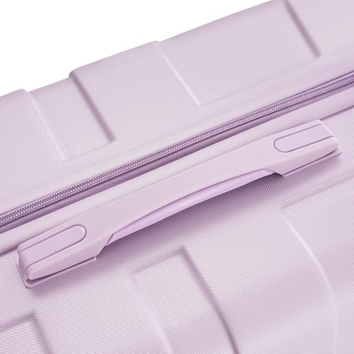 Travel with Ease using Durable 3-Piece Lightweight Luggage Set, ABS Hardshell Material, Easy Maneuvering, Purple4