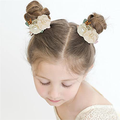 Wnyujoy FJ-C 3Pcs Girls Flower Hair Clips, Floral Hair Barrettes W/Boutique Fully Lined Alligator thumb #1