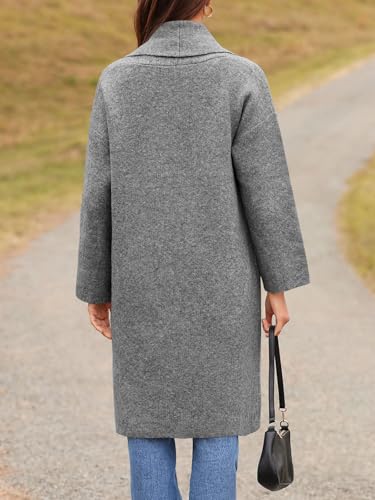 Image of Saodimallsu Womens Long Cardigan Sweaters Chunky Open Front Oversized Slouchy Knit Fall Trendy Coatigan Jackets