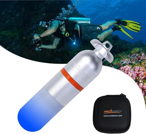 ORCATORCH SD01PRO Mini Luce Stroboscopica Per Immersioni Subacquee Faro Subacqueo Per Immersioni Notturne Indicatore LED Per Immersioni Subacquee Con Batteria AAA Per Immersioni Subacquee Da 150 M