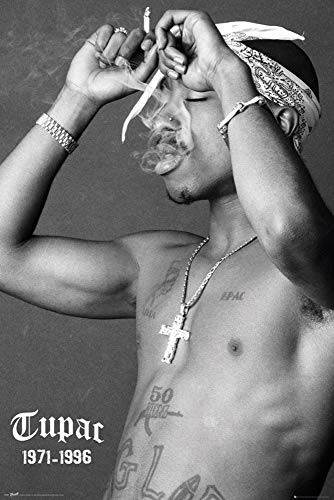 Close Up Poster Tupac Shakur - Smoke (61cm x 91,5cm) + un poster surprise en cadeau!