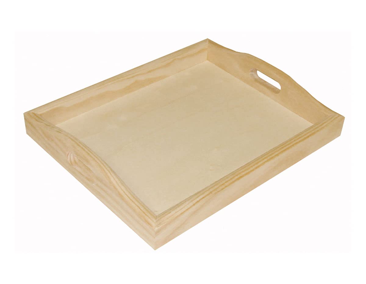 Solid pine wood tray 30x24x4 cm.