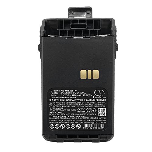 Evite cortes de radio con la batería PMNN4444AR de 3200 mAh para walkies DP3441 y XiR E8668