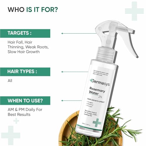 Image of Rosemary Water Spray for Hair Growth | 4X Active Formula with Rosemary Extract, Redensyl, Anagain & Procapil | Anti Hair Fall Mist for Fuller, Thicker & Stronger Hair | For All Hair Types | 100ml (Pack of 2)