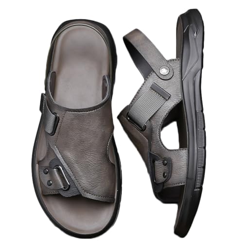 Men's Summer Casual Closed Toe Adjustable Rubber Sandals Handmade Fisherman Beach Sandals