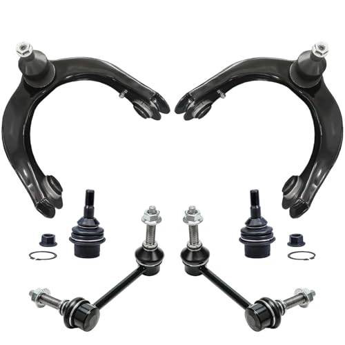 Image of Detroit Axle - Front Upper Control Arms Ball Joints Sway Bar End Links Replacement for 2011-2015 Jeep Grand Cherokee Dodge Durango - 6pc Set