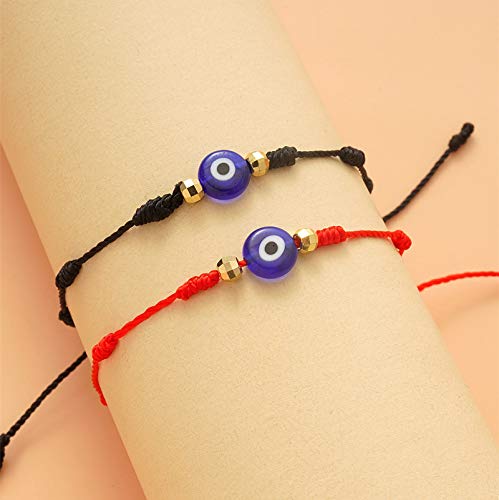 Colorful Bling Upgraded 7 Knots Evil Eye Bracelet With Message Card Adjustable Lucky Red String Bracelet Set Kabbalah Protection Friendship Wish Bracelets For Women Men Boy Girl Bff Friend Gifts thumb #1
