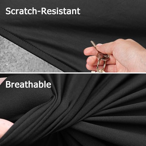 Image of Indoor Car Cover for Tesla Cybertruck, Windproof Dustproof UV Protection Automobiles Full Car Cover for Car Shows and Underground Garage, with Storage Bag, Black