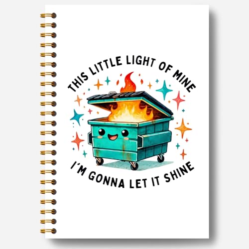 Cadeau de bureau sarcastique carnet Dumpster Fire pour collègue amusant