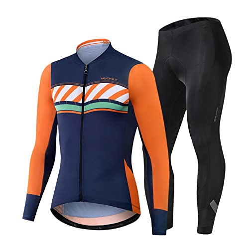 Traje de ciclismo hombre manga larga, transpirable miniatura 1
