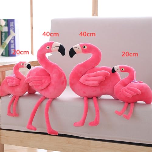 KUKUShining Flamingo Plüsch Spielzeug, weiches und niedliches Kuscheltier perfekt for Kinderzimmer Flamingo Thema Geschenke zur Babyparty(40cm/15.7in)