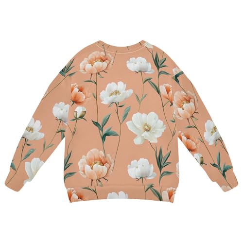 JUNZAN Safari Peonies Peach Little Kids Sweatshirts Hoodies Fleece Tops Clothing Shirts Sports 4T2