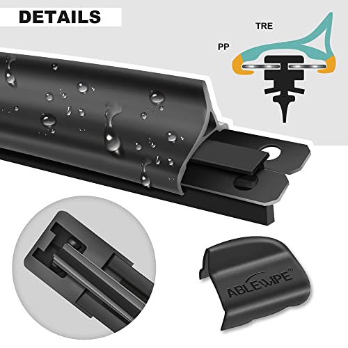 Ablewipe Windshield Wiper 22" + 22" Front Window Wiper Blades Model: 18O13B(Set Of 2) #TOP5