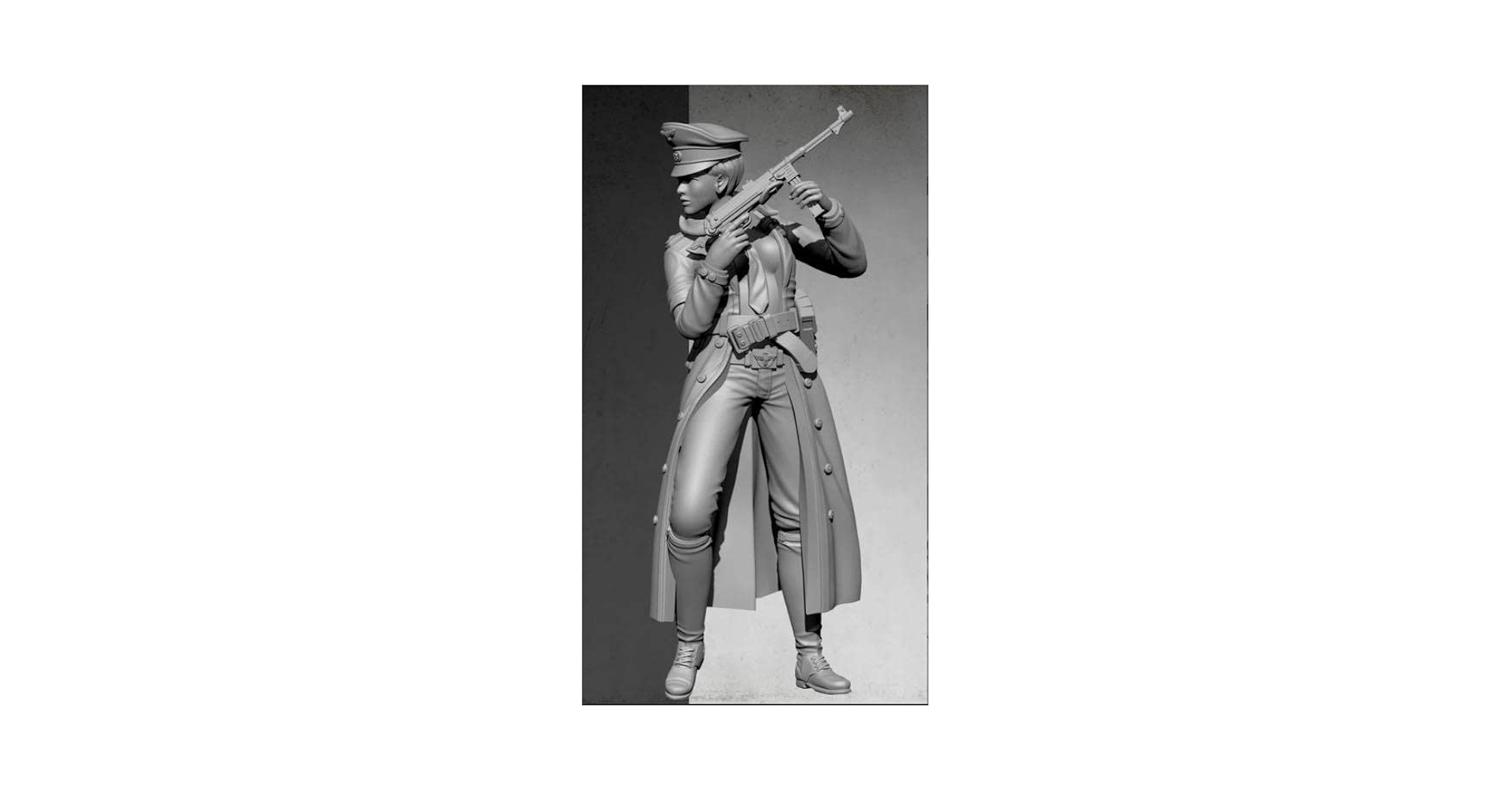 ガレージキット　塗装済み完成品　イギリス空軍の女性パイロット　1/16 ライフミニチュア[LM-16005]1/16 WWII イギリス空軍ATA(航空輸送