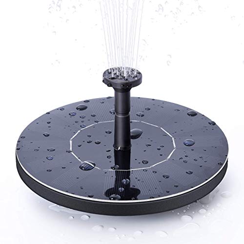 NANGOALA Water Fountains Solar Powered, Decorative Water Fountains for Garden, Patio And Lawn, 1.5W Outdoor Submersible Floating Solar Bird Bath Fountain Pump