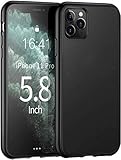 Ztotop for iPhone 11 Pro Case, [Shockproof Anti-Drop] [Fit Screen Protector] Translucent Matte Hard PC Back and TPU Bumper Cover Designed for New iPhone 11 Pro 5.8 Inch 2019, Black