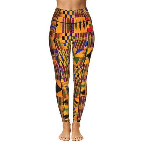 Leggings de compresión con estampado africano para mujer fit 2