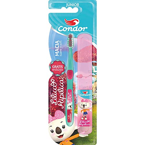 Condor Escova Dental Infantil Escolar Lilica Ripilica 5 Anos Ou Mais Pink/Verde
