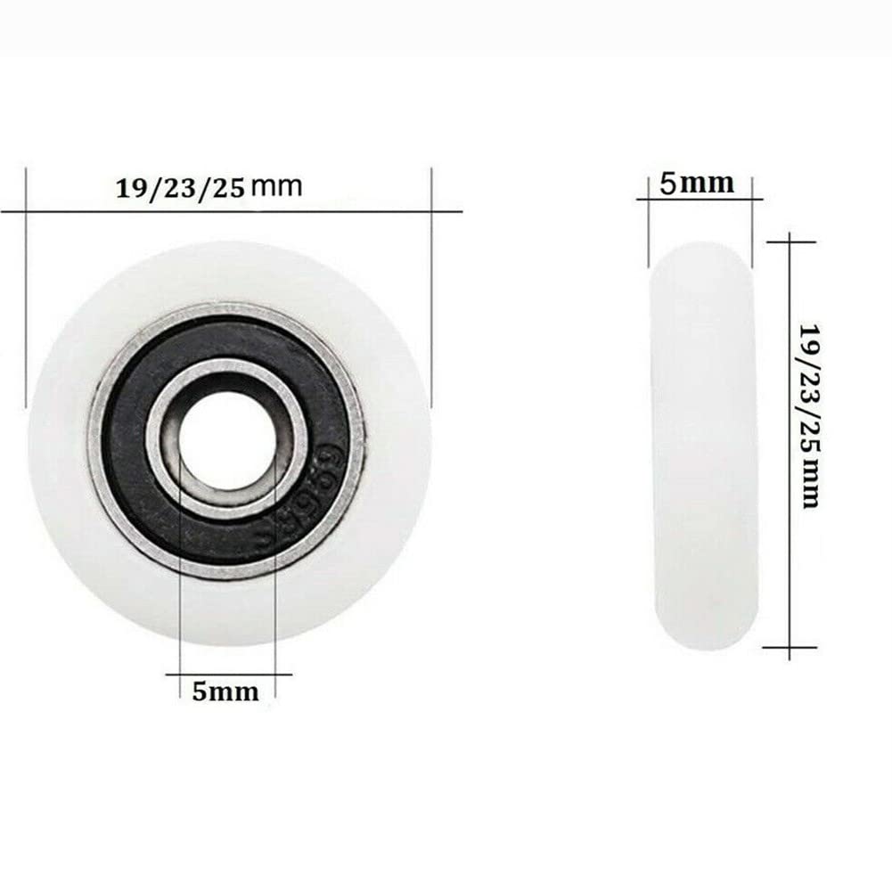 8 ruote in acciaio da 23 mm di diametro per porta della doccia